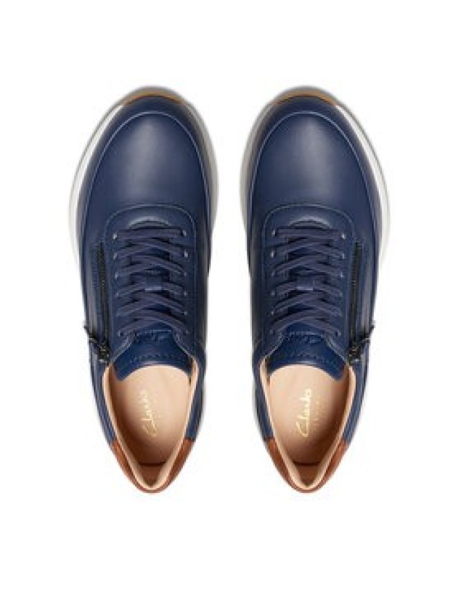 Clarks Sneakersy Tivoli Zip 26176649 Granatowy