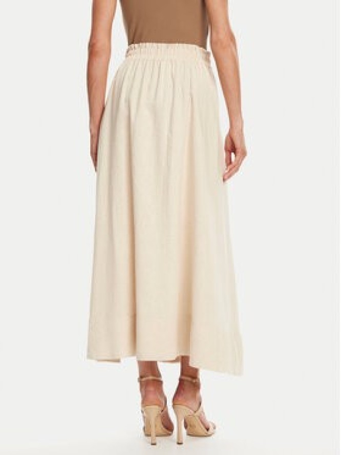 YAS Spódnica maxi Flaxy 26036370 Beżowy Regular Fit