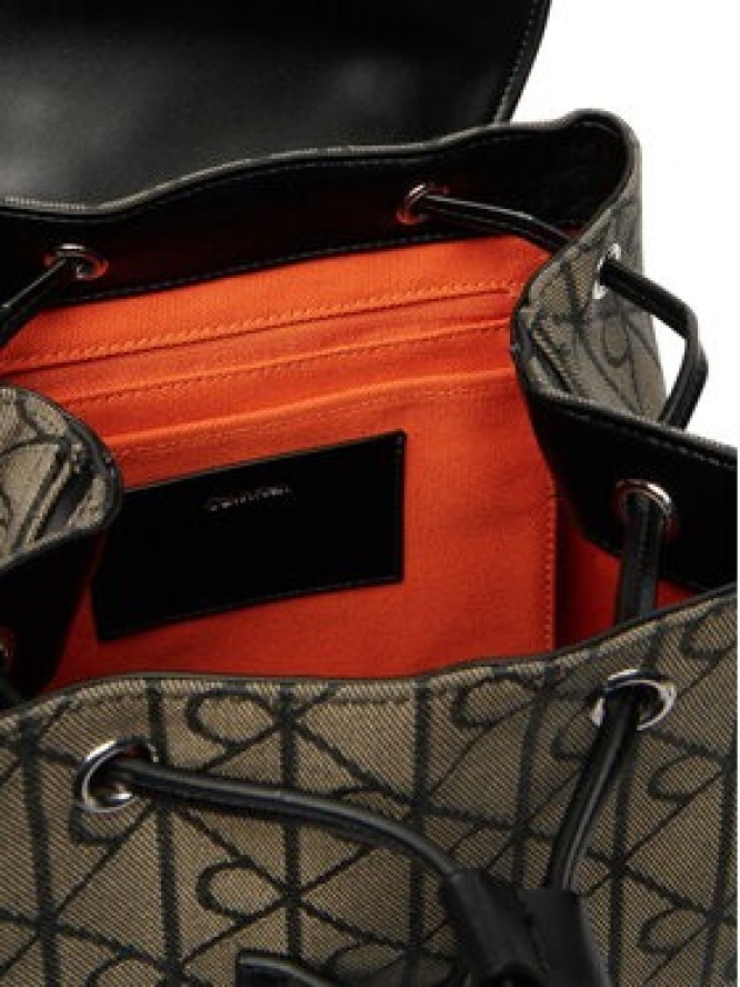 Calvin Klein Plecak Emblem Aop Jacquard Backpack LV04F3536G Brązowy