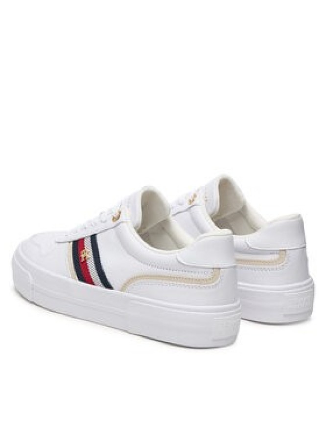 Tommy Hilfiger Sneakersy Th Platform Vulc Leather FW0FW09603 Biały