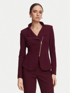 Rinascimento Marynarka CFC0130203003 Bordowy Slim Fit