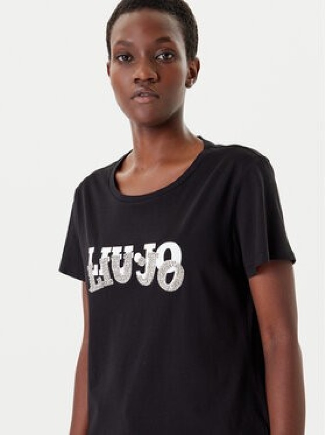 Liu Jo Sport T-Shirt TF5280 JS923 Czarny Regular Fit