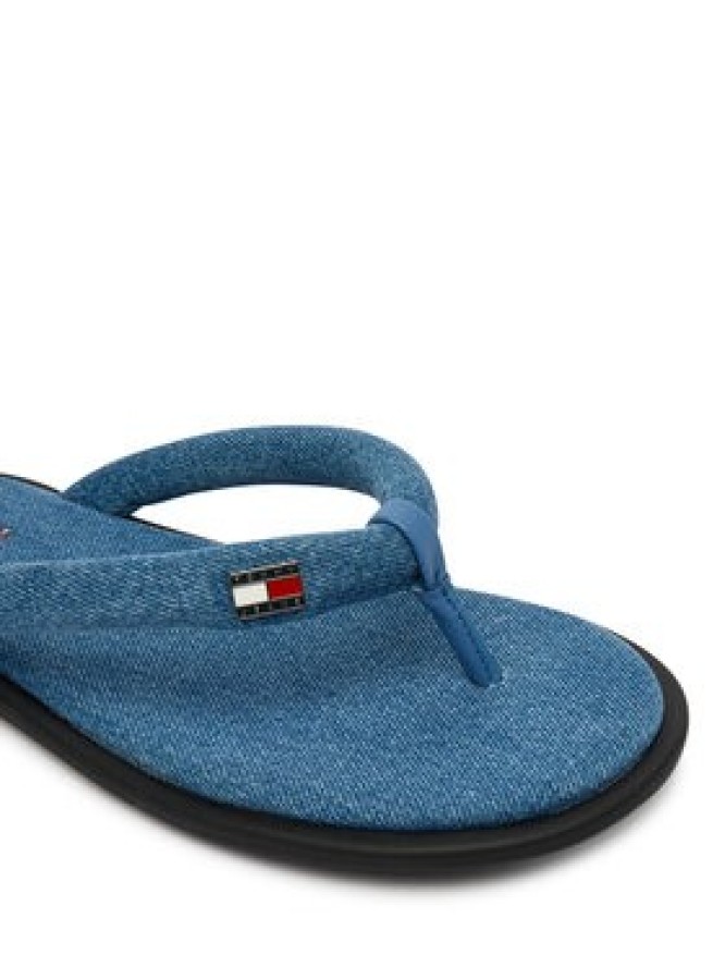 Tommy Jeans Japonki Tjw Padded Denim Casual Sandal EN0EN03021 Niebieski