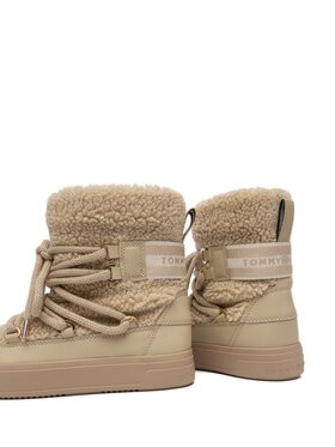 Tommy Hilfiger Śniegowce Faux Shearling Snowboot FW0FW08788 Écru