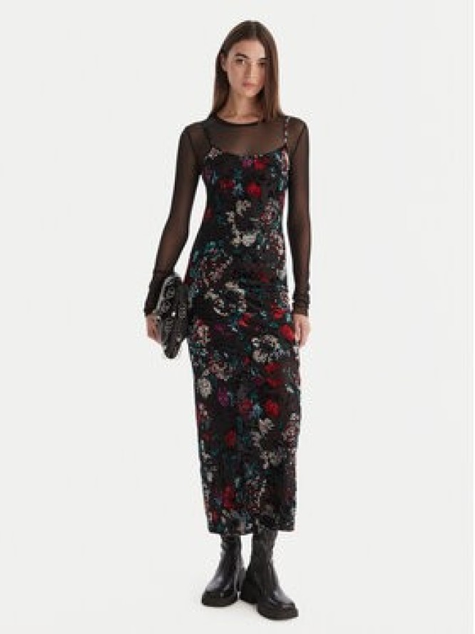 Desigual Sukienka codzienna Cassidy 25WWVK11 Czarny Slim Fit