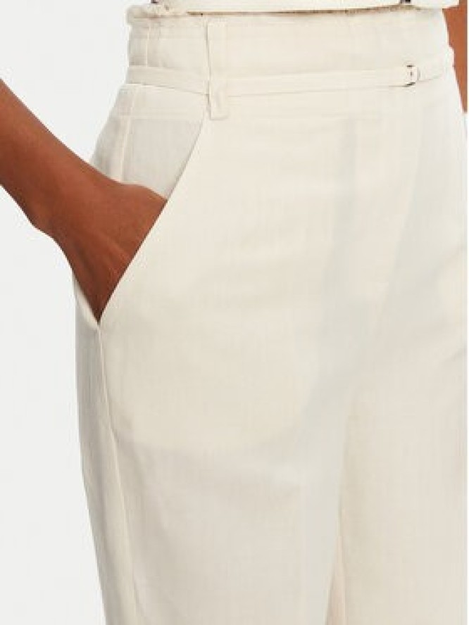 Patrizia Pepe Spodnie materiałowe 2P1659 A052 B823 Écru Regular Fit