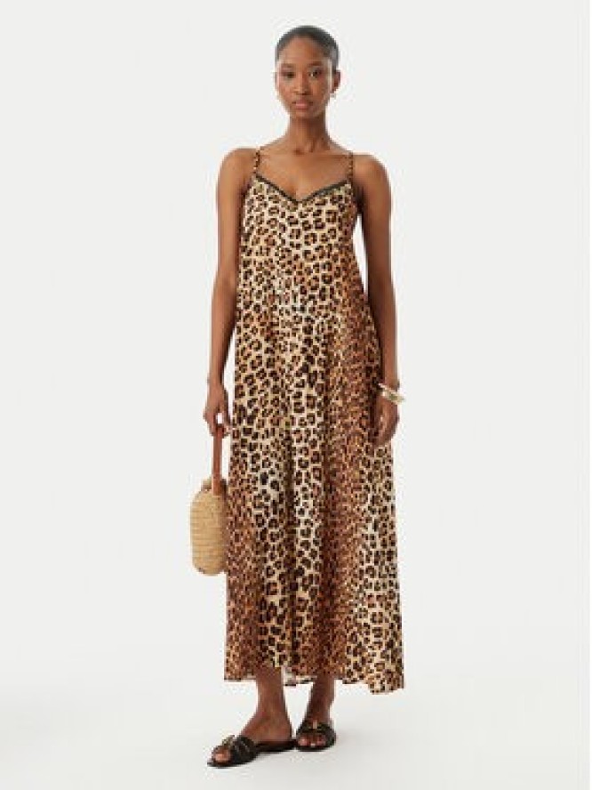 LOLA CASADEMUNT Sukienka letnia LS2616004 Beżowy Relaxed Fit