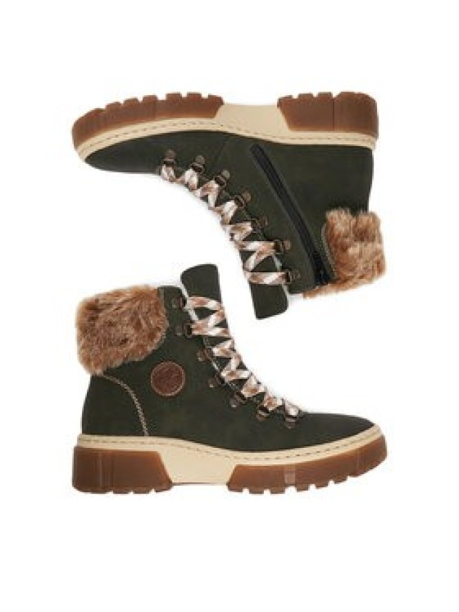 Rieker Trzewiki CEO-X8647-54 Zielony