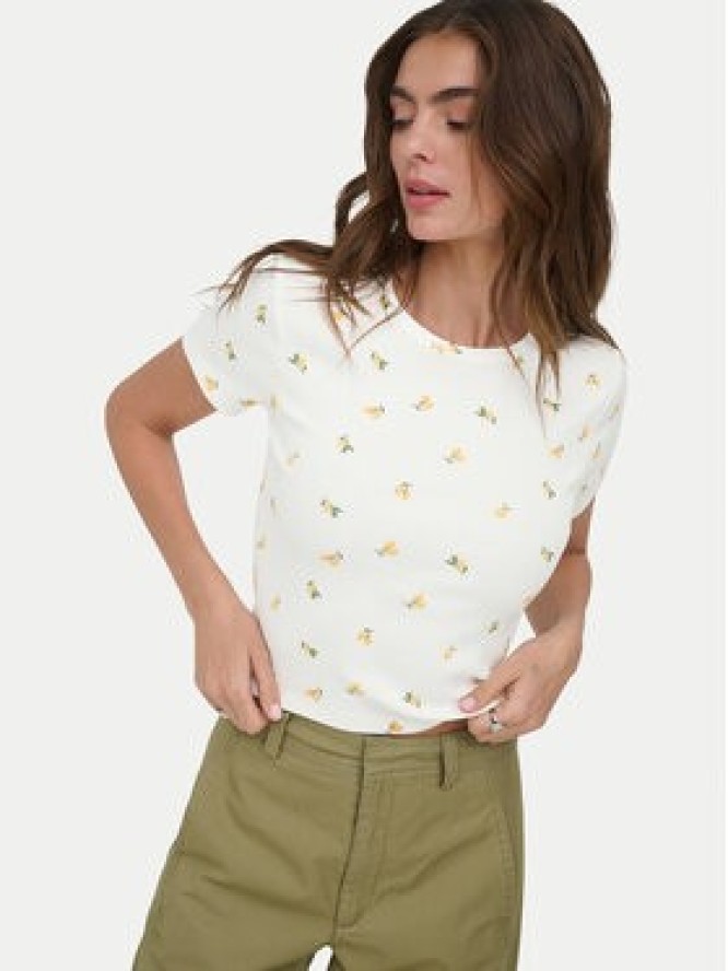 ONLY T-Shirt Fenja 15347986 Biały Slim Fit