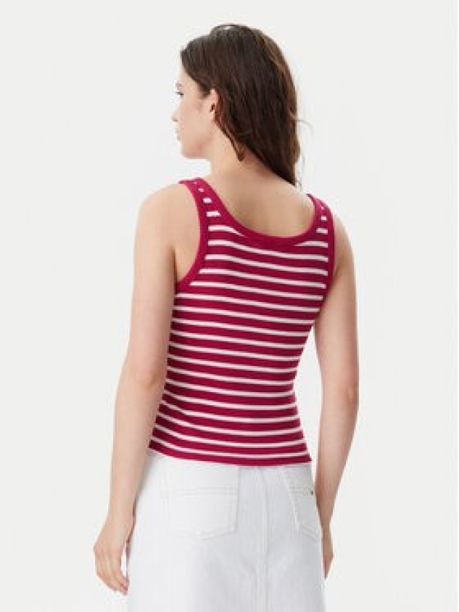 Tommy Jeans Top DW0DW19492 Czerwony Slim Fit