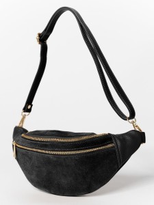 Anna Morellini Skórzana saszetka "Carola" w kolorze czarnym - 32 x 16 x 9 cm rozmiar: onesize