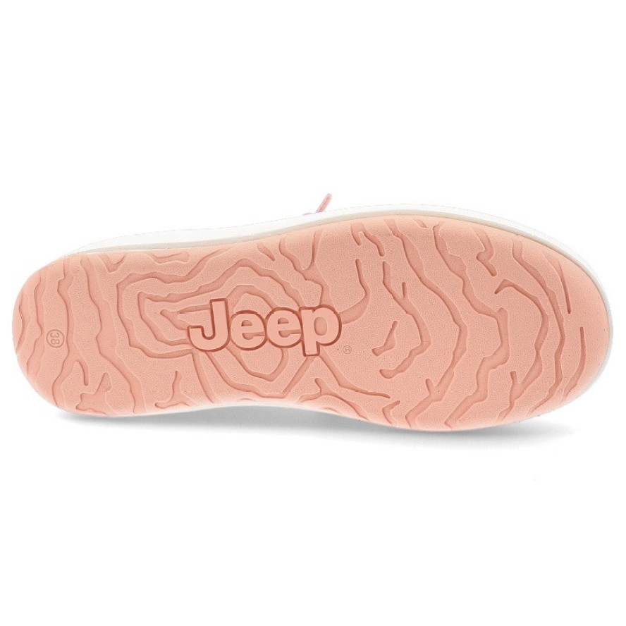 Białe Półbuty Jeep Modne Obuwie Damskie