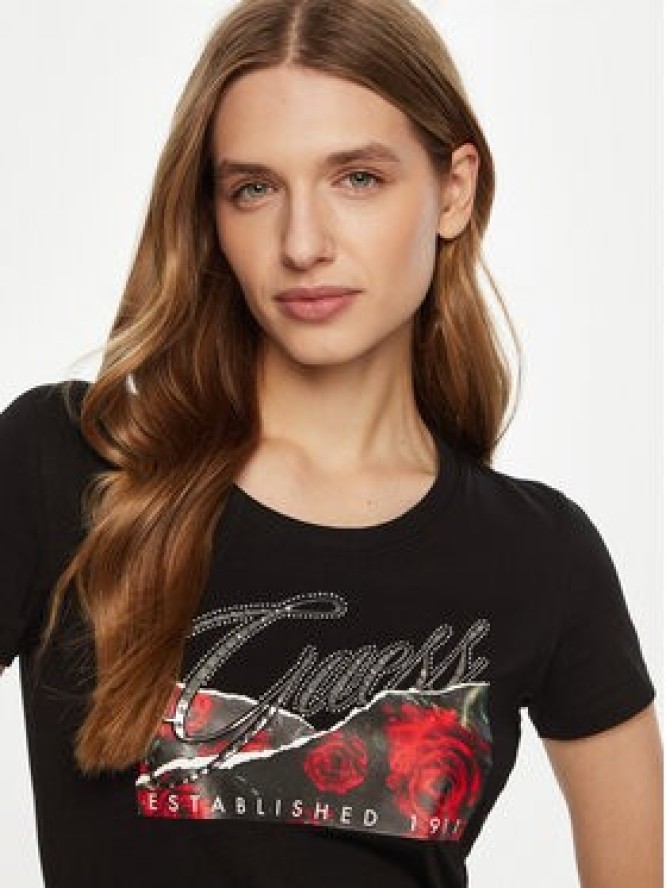 Guess T-Shirt W5RI03 J1314 Czarny Regular Fit
