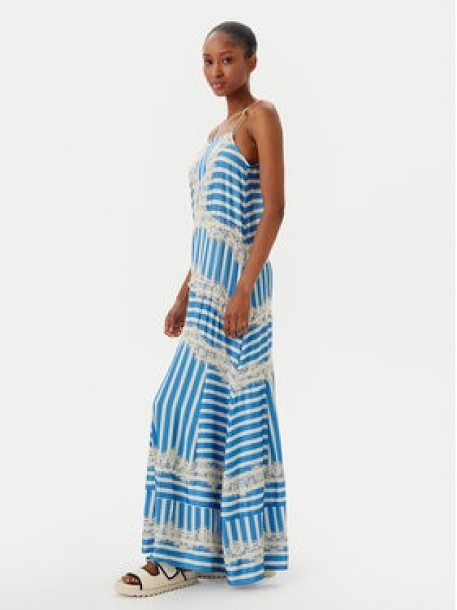 Maaji Sukienka letnia Azure Stripes Rosalia PT2664CLD001 Niebieski Regular Fit