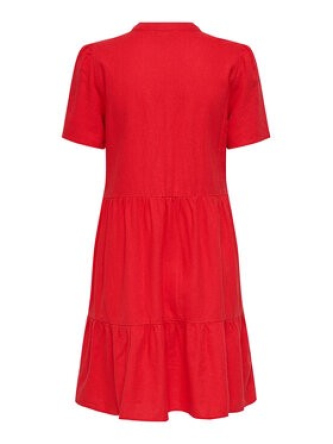 ONLY Sukienka letnia Tiri-Caro 15310970 Czerwony Regular Fit