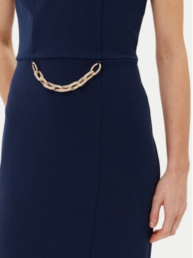 Rinascimento Sukienka wieczorowa CFC012361000 Granatowy Regular Fit