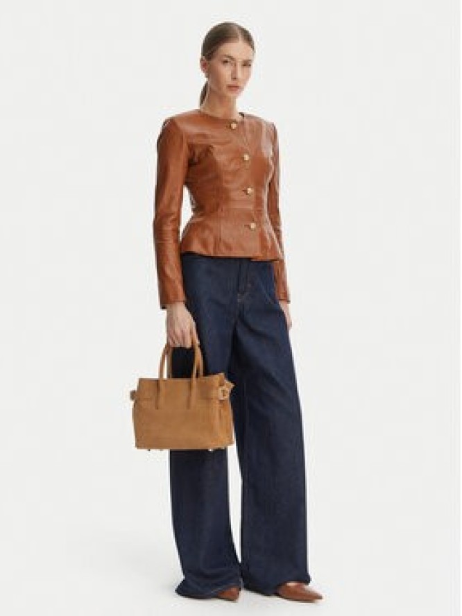 Marciano Guess Kurtka skórzana G6GL02 L0083 Brązowy Regular Fit