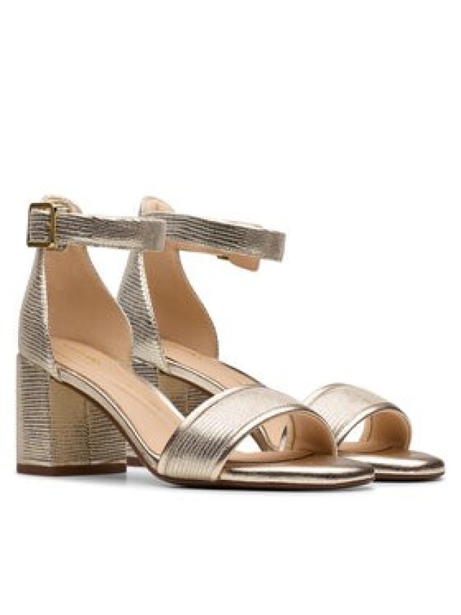 Clarks Sandały Ezoria Mae 26181296 Złoty