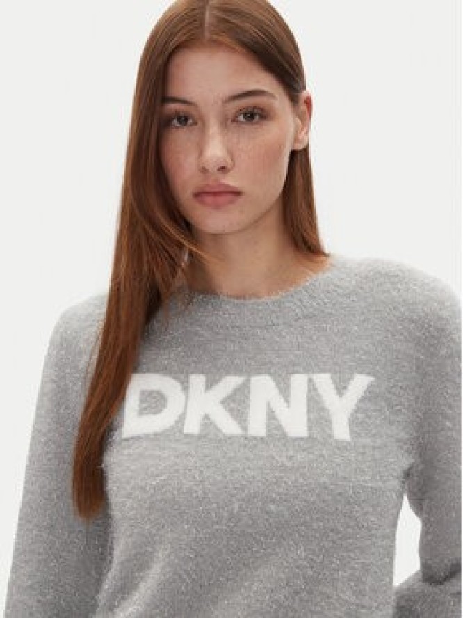 DKNY Sweter DJ4R0504 Szary Regular Fit