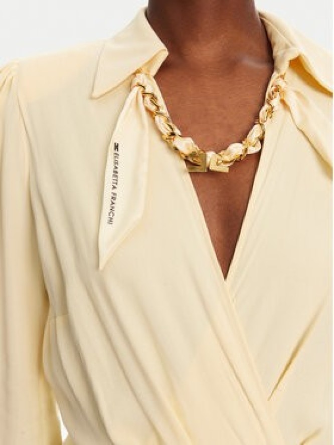 Elisabetta Franchi Sukienka koktajlowa AB86352E2 DC7 Żółty Regular Fit