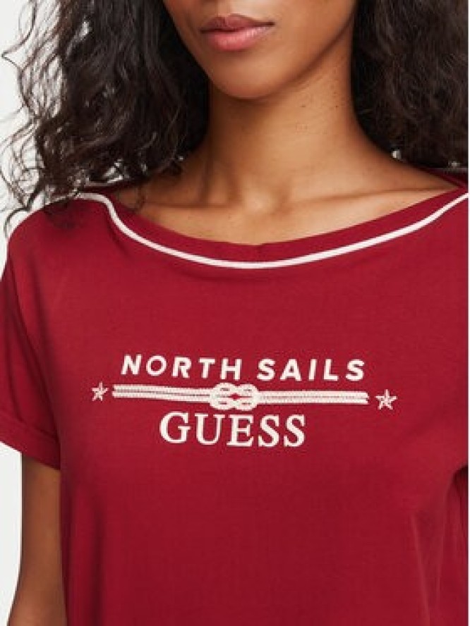 Guess T-Shirt W6YI58 K5317 Czerwony ciemny Regular Fit