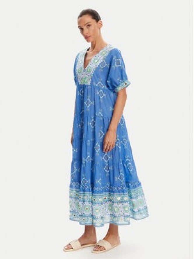 Iconique Sukienka letnia IC25-092 Niebieski Relaxed Fit