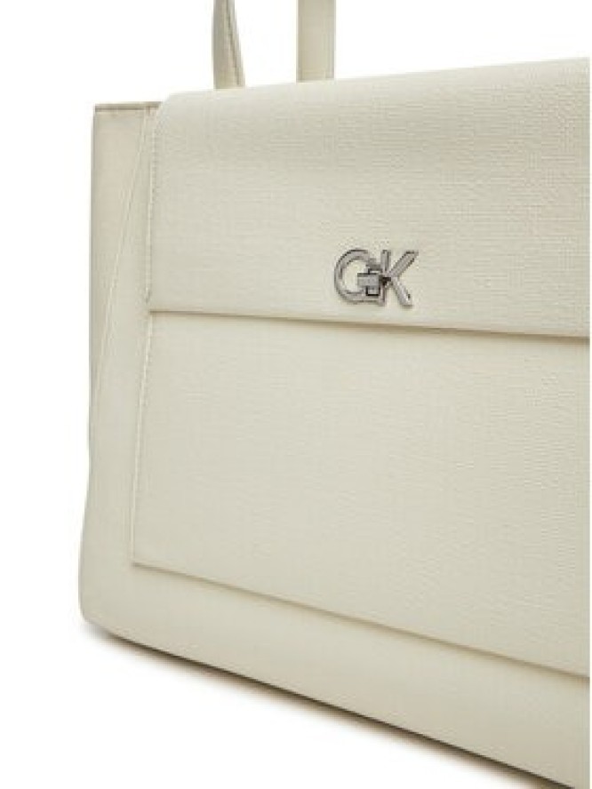 Calvin Klein Torebka Ck Medium Shopper_Tex K60K613178 Biały