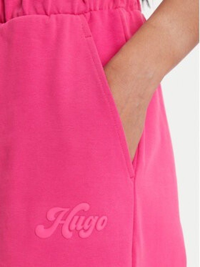 HUGO Spodnie dresowe Nasuede_4 50541179 Różowy Relaxed Fit