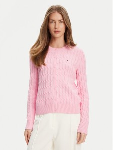 Tommy Hilfiger Kardigan WW0WW46514 Różowy Regular Fit