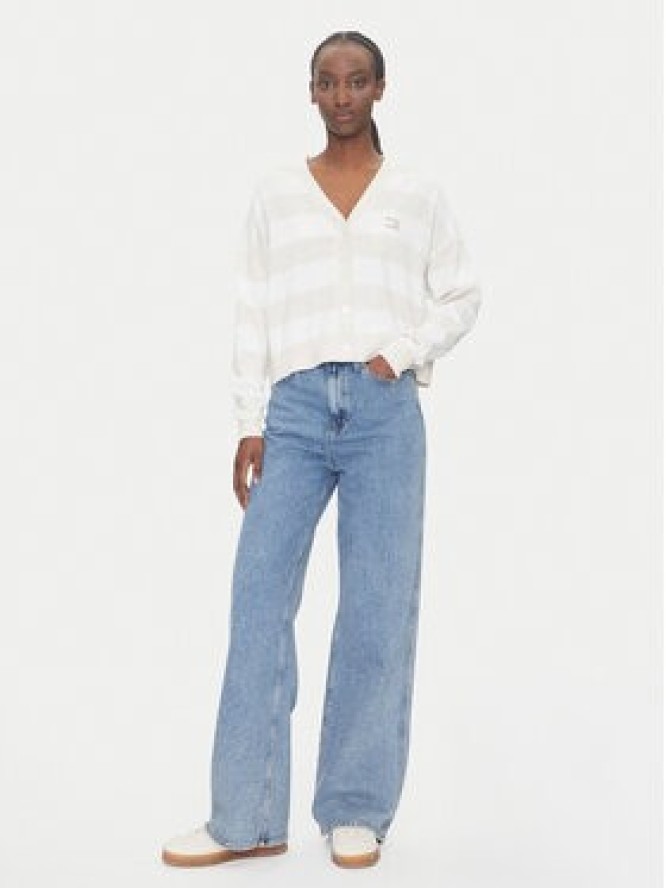 Tommy Jeans Kardigan DW0DW20968 Beżowy Relaxed Fit
