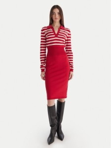 Liu Jo Sukienka dzianinowa TF5215 MS63L Czerwony Regular Fit