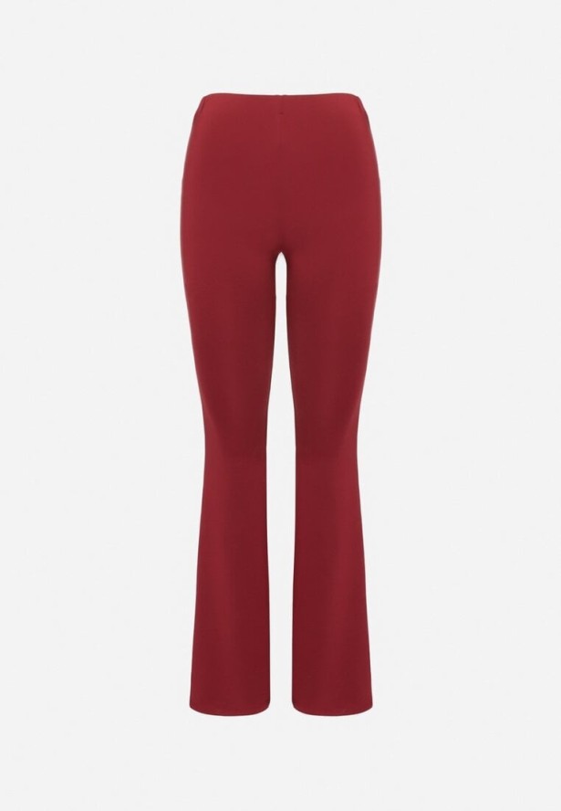 Bordowe Spodnie Dzwony Efrariel