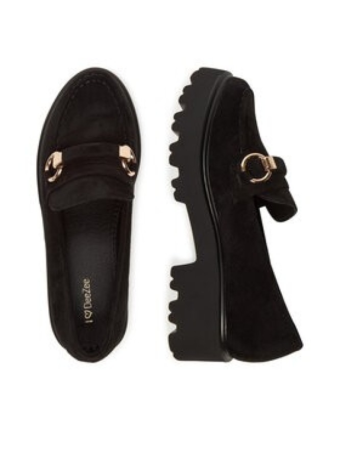 DeeZee Loafersy LE601-4 Czarny