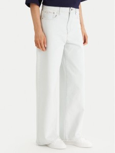 Calvin Klein Jeans Jeansy LV047F738G Biały Wide Leg