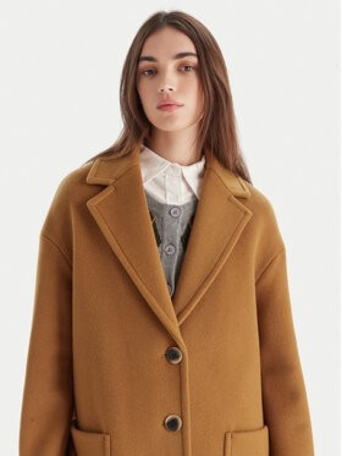 MAX&Co. Płaszcz wełniany 2526016023200 Brązowy Regular Fit