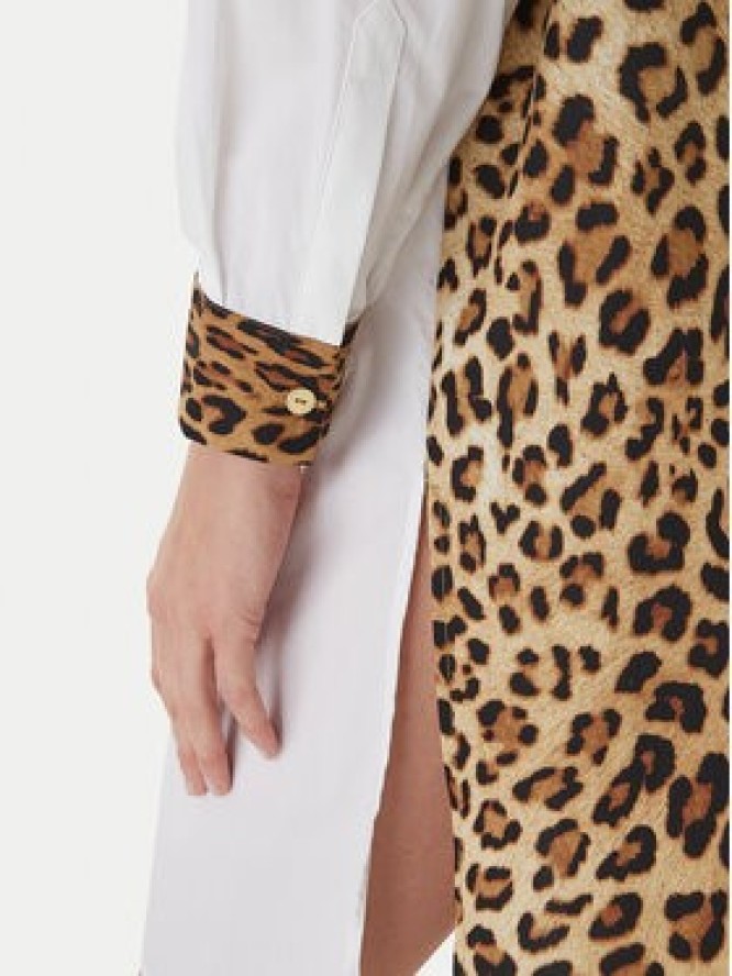 LOLA CASADEMUNT Sukienka koszulowa LS2615118 Écru Loose Fit