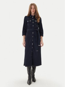 Morgan Sukienka jeansowa 252-RJEANA Granatowy Regular Fit