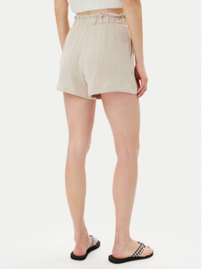 Vero Moda Szorty materiałowe Natali 10279687 Beżowy Baggy Fit