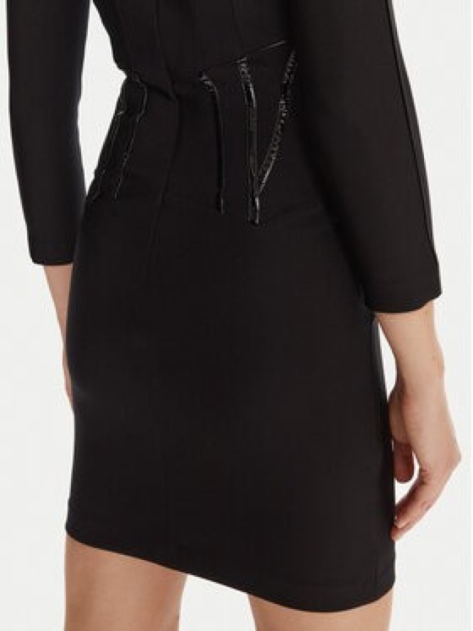 Elisabetta Franchi Sukienka koktajlowa AB-797-57E2-V590 Czarny Slim Fit