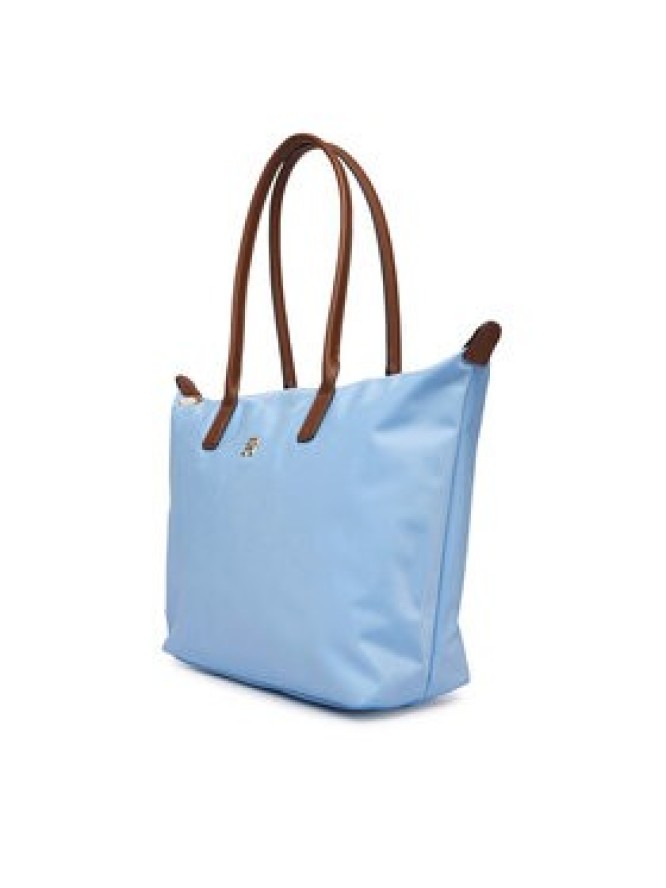 Tommy Hilfiger Torebka Popette Tote AW0AW17711 Błękitny
