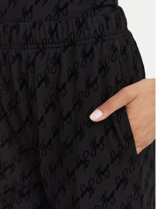 HUGO Spodnie dresowe Flokky 50566682 Czarny Relaxed Fit