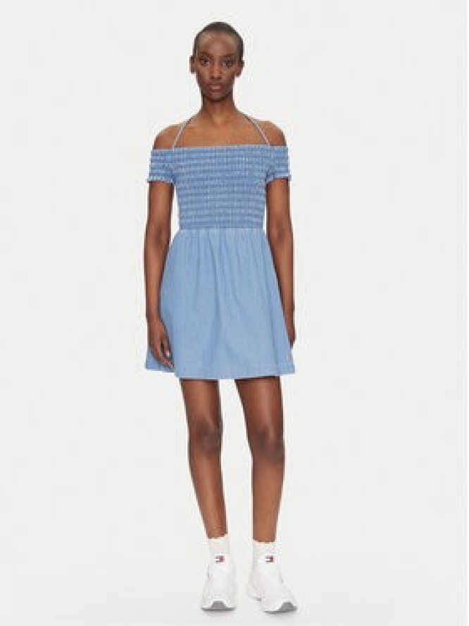 Tommy Jeans Sukienka letnia DW0DW20677 Niebieski Regular Fit