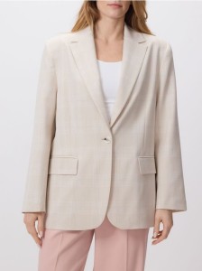 Jednorzędowa marynarka z wiskozą - wielobarwny