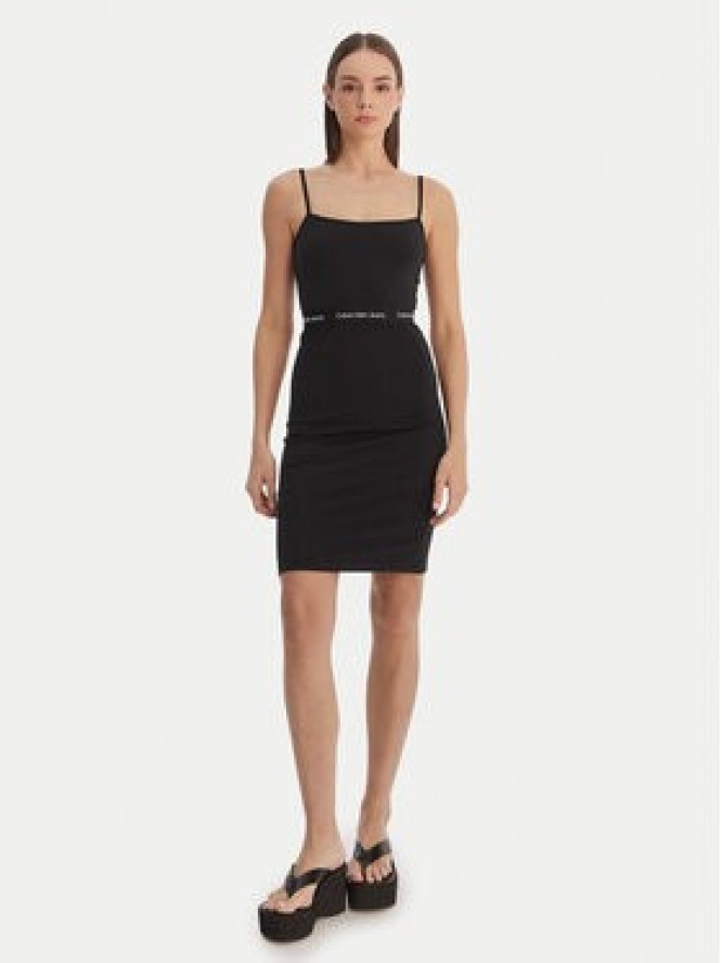 Calvin Klein Sukienka codzienna LV047F289G Czarny Slim Fit