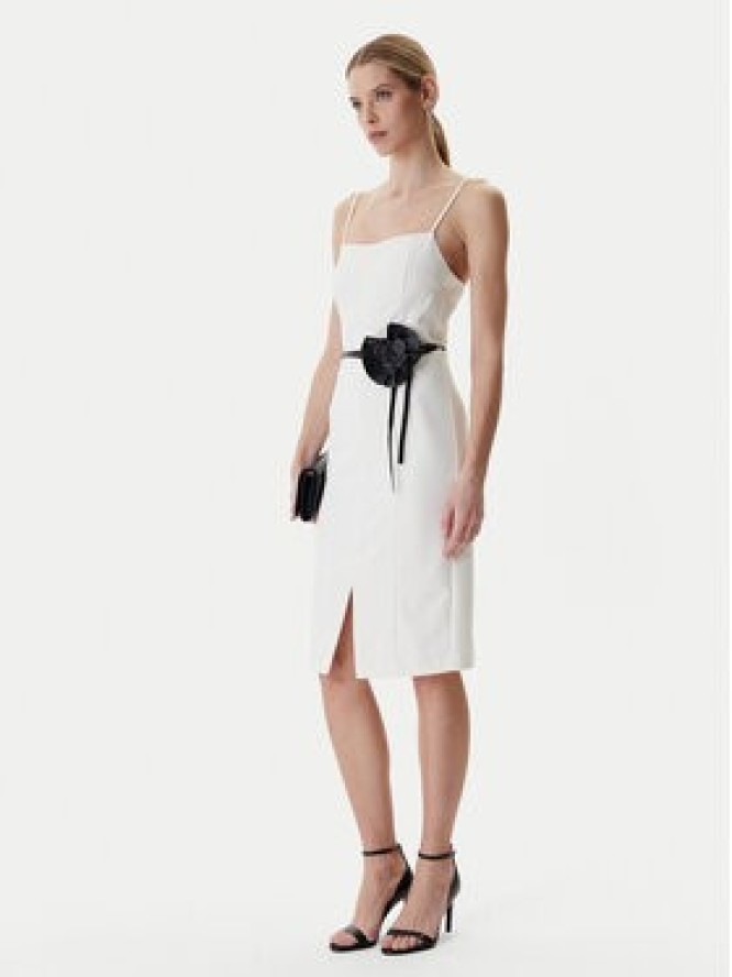 Guess Sukienka koktajlowa W6RK0G KC9O0 Écru Regular Fit