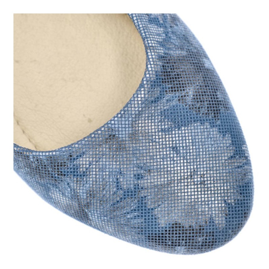 Baleriny damskie Baldaccini, wsuwane i na płaskiej podeszwie, niebieskie, 786500-Spirit-E