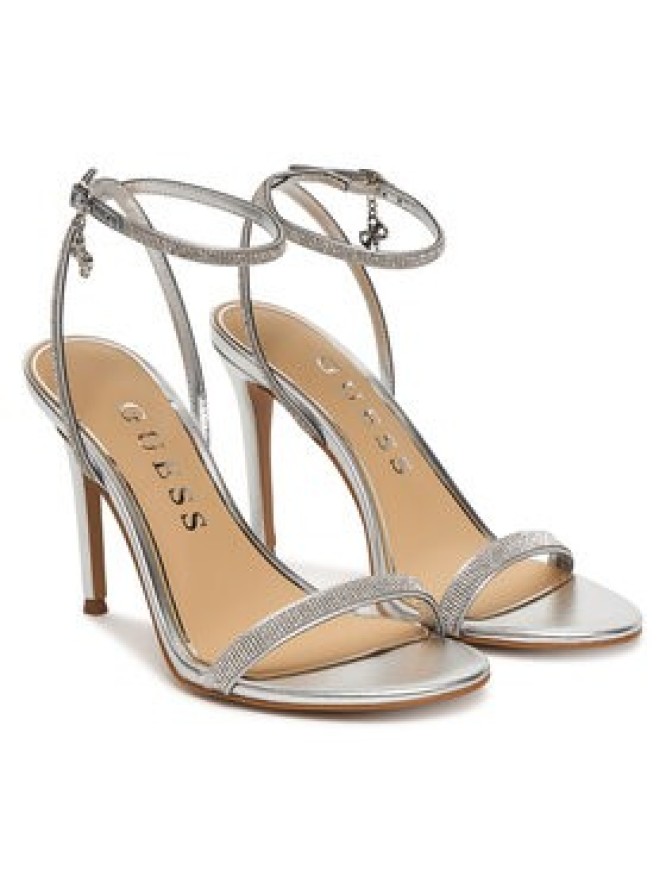 Guess Sandały FLJCHR SAT03 Srebrny