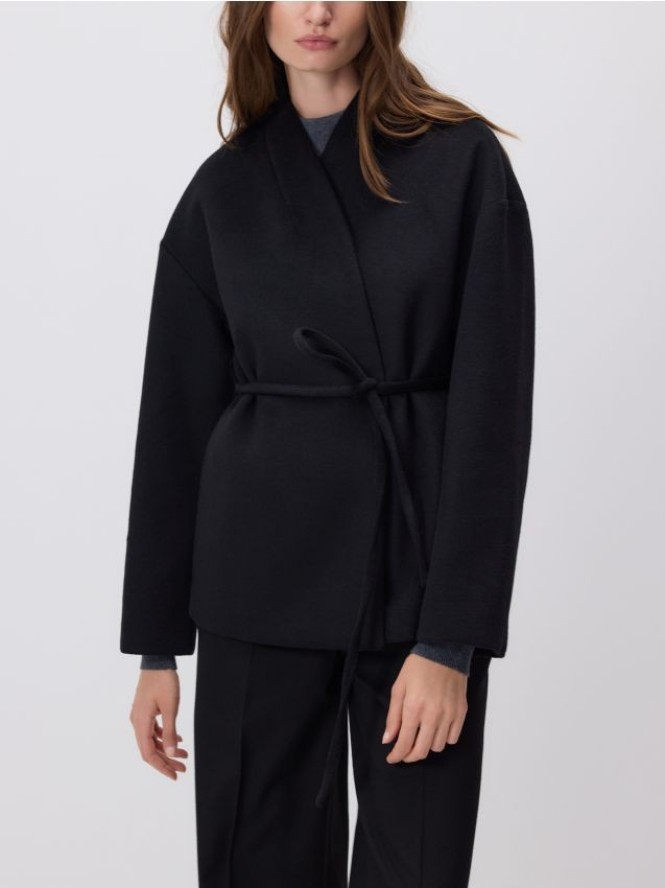 Kurtka z wełną - czarny