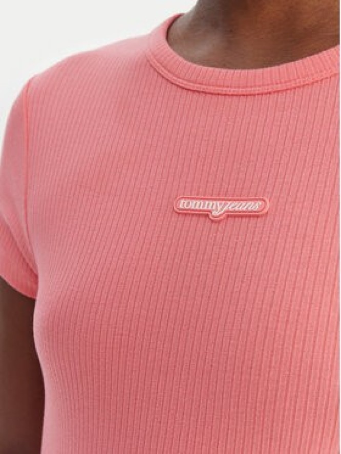 Tommy Jeans Sukienka codzienna DW0DW22339 Różowy Slim Fit