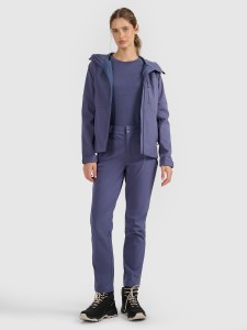 4F Spodnie trekkingowe softshell membrana 10000 damskie - granatowe XS